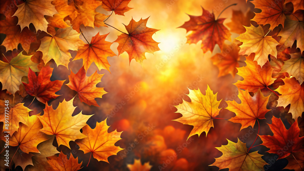 Autumnal Blaze: A Vivid Tapestry of Falling Leaves Autumnal Blaze: A Vivid Tapestry of Falling Leaves