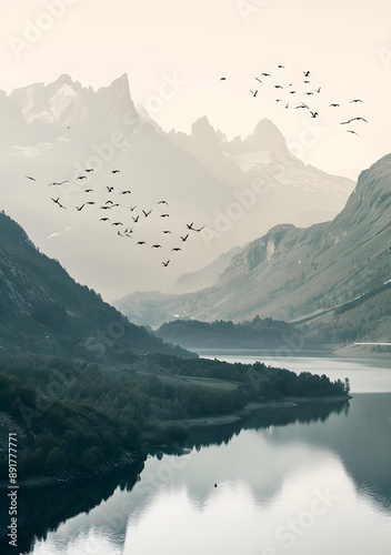 Mountain Lake Landscape