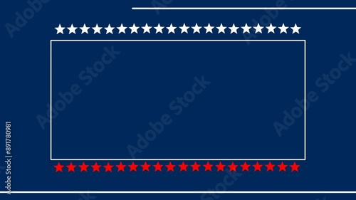United States themed background animation, with copy space area. Background for greetings, celebrations and political campaigns etc