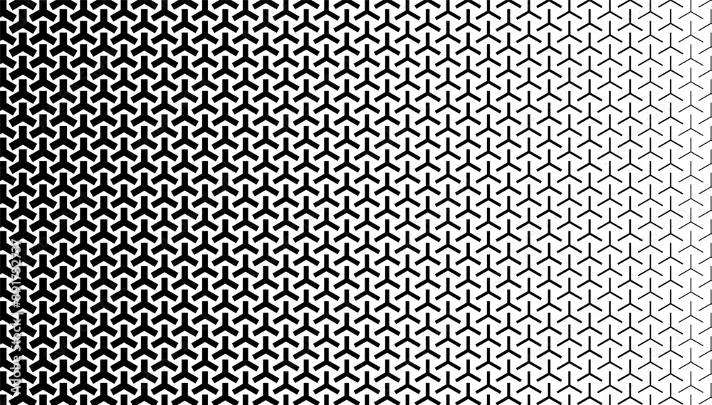 Black and white transition pattern for background and jersey design. Fully editable vector element. Vector Format Illustration 