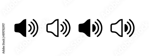Audio Icons set. Speaker Icons