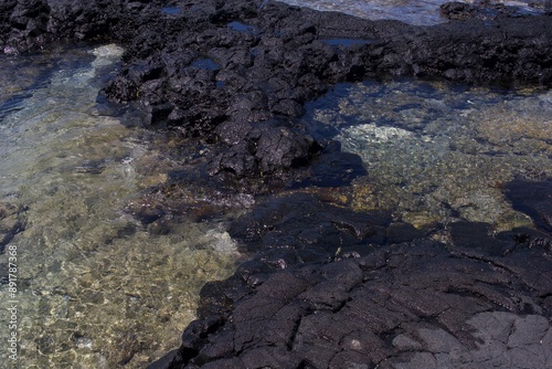 Ocean and lava rock