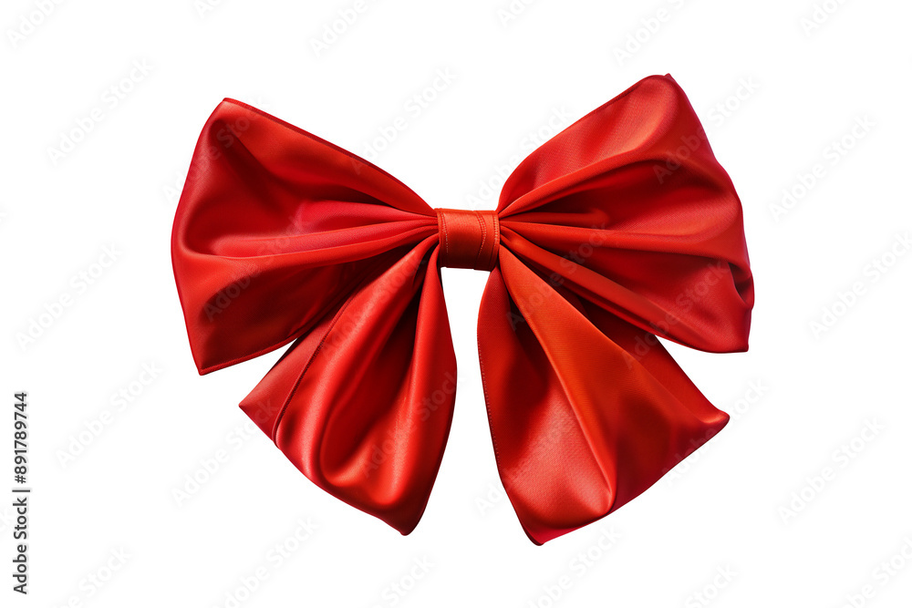 Red gift ribbon bow of silk or satin used on a Christmas or birthday present, png file cut out and isolated on a transparent background, festive stock illustration image Red gift ribbon bow of silk or satin used on a Christmas or birthday present, png file cut out and isolated on a transparent background, festive stock illustration image