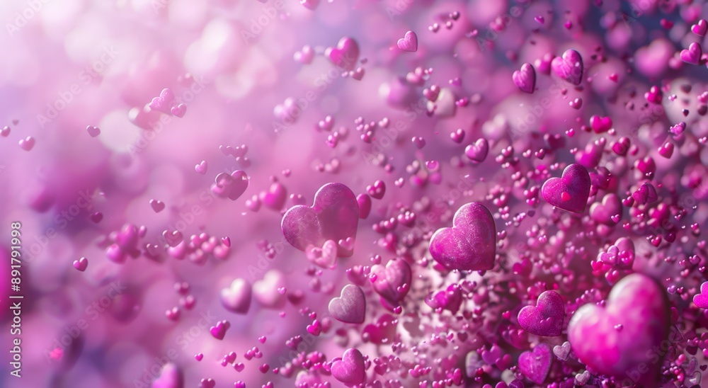 Blurred Pink Heart Confetti Blurred Pink Heart Confetti