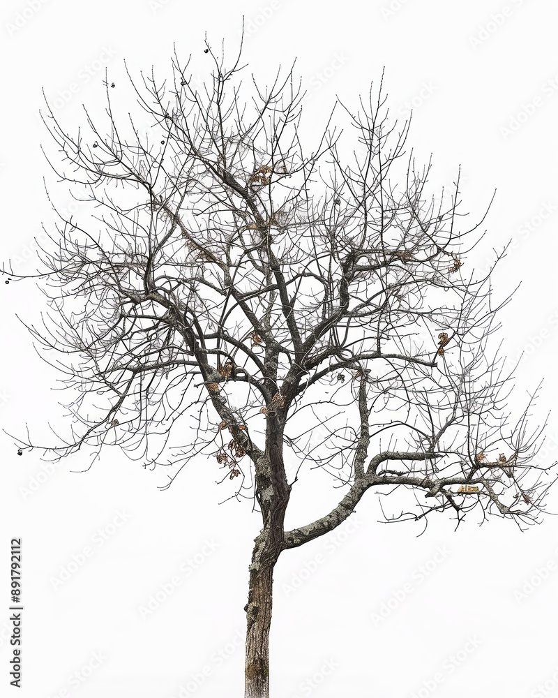 A bare tree with branches reaching towards the sky