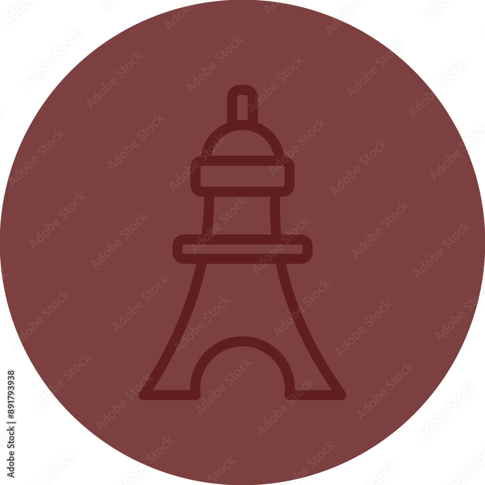 Eiffel Vector Line Maroon Circle Maroon Eiffel Vector Line Maroon Circle Maroon