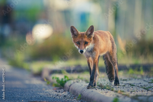 Rotfuchs in der Goldenen Stunde in Berlin