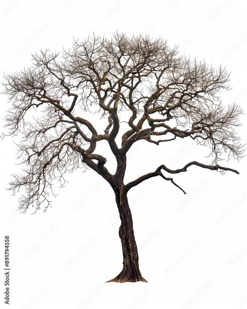 A lone zebrawood tree reaches towards the sky A lone zebrawood tree reaches towards the sky