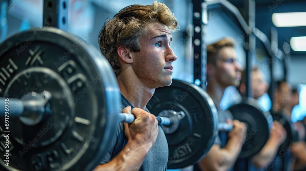 High-intensity strength training workout capturing High-intensity strength training workout capturing