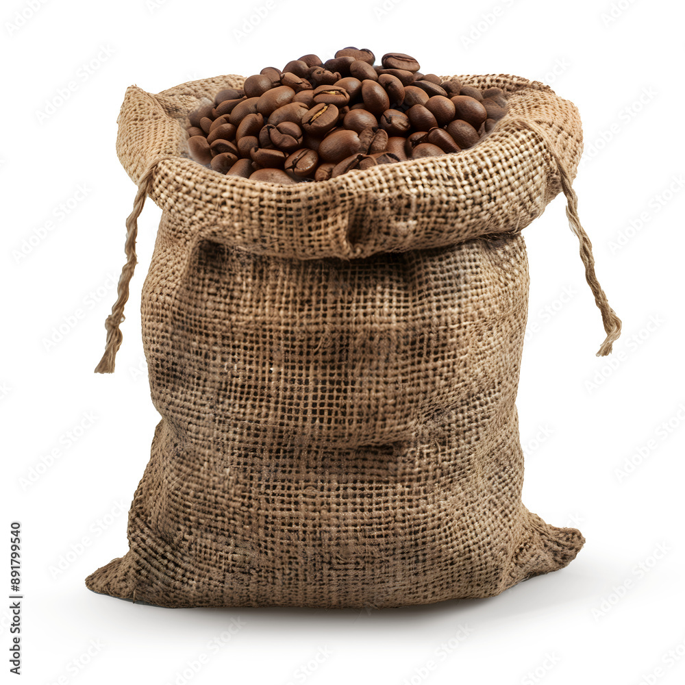 Coffee Beans in Burlap Sack Coffee Beans in Burlap Sack