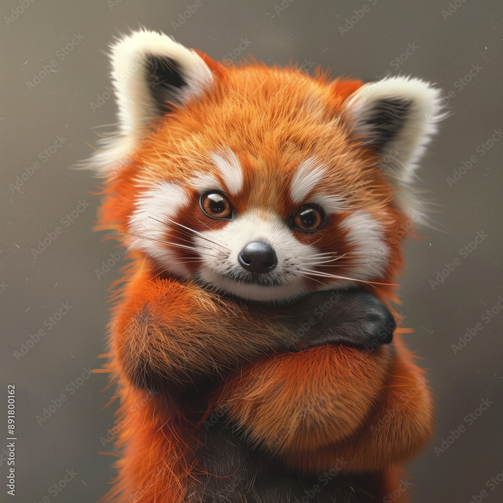 Obraz premium cute red panda