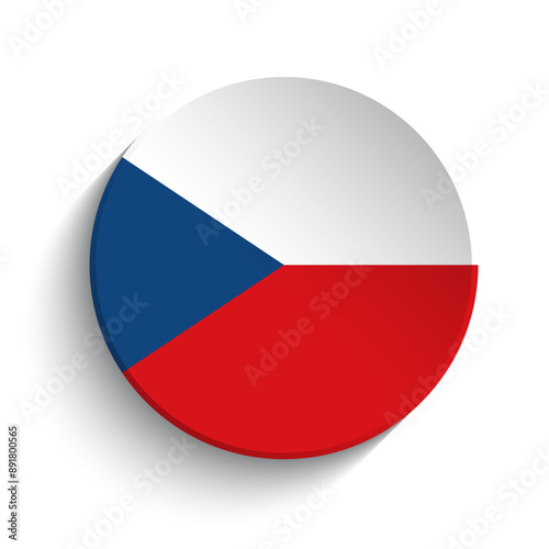 Czech Republic flag button