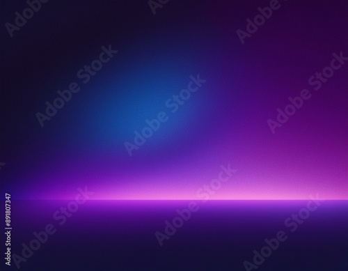 neon purple wallpaper on dark background, Dark blue purple glowing grainy gradient background black noise texture © Sophia