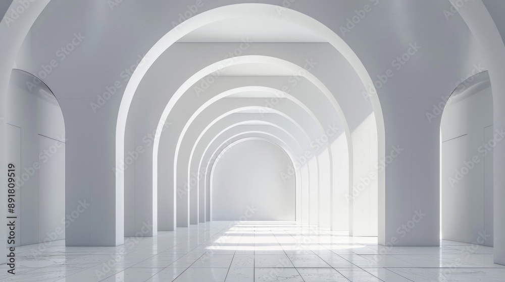 White Arches Hallway: Minimalist Architecture White Arches Hallway: Minimalist Architecture
