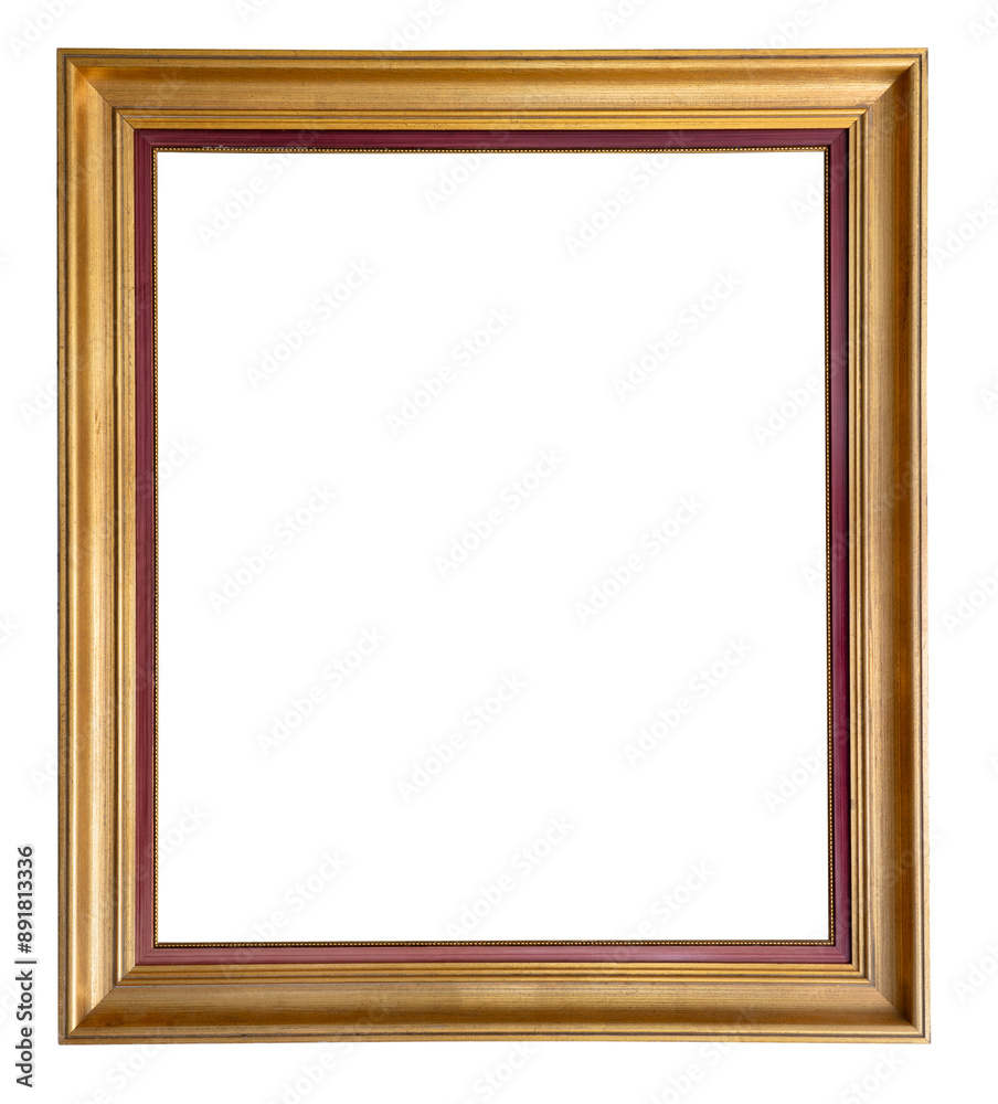 golden antique rectangel painting or photo frame isolated on white background golden antique rectangel painting or photo frame isolated on white background