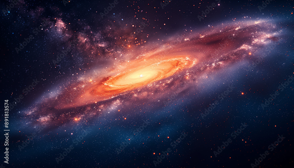 Fototapeta premium Galactic Majesty: A Frontal Portrait of the Milky Way 