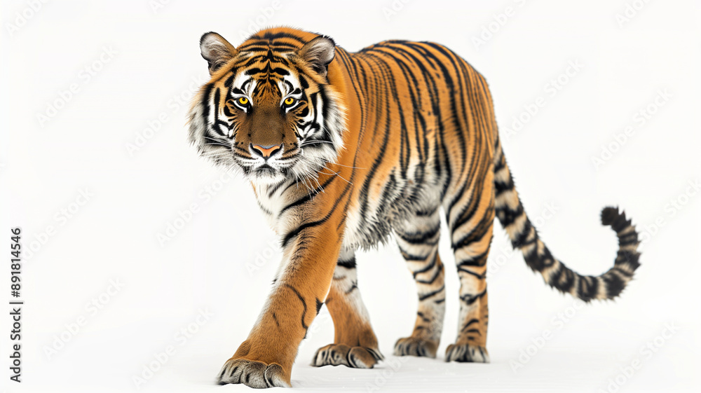 Obraz premium white tiger isolated on white