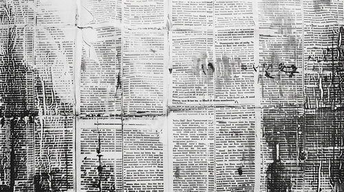 Foto vintage newspaper background, flashing retro old paper, black and white, retro s