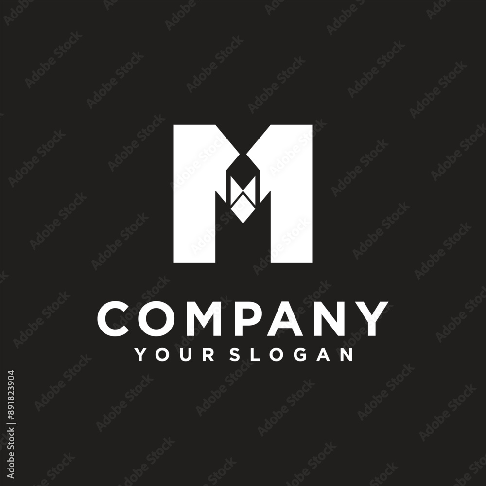 Fototapeta premium Letter M logo design vector with modern creative style concept