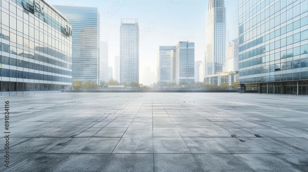 Fototapeta premium Empty Plaza in a Modern City