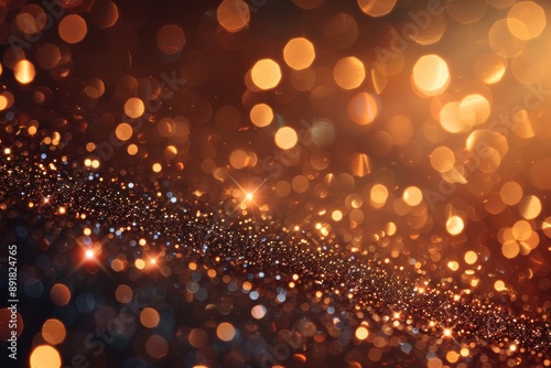 Golden glitter bokeh background