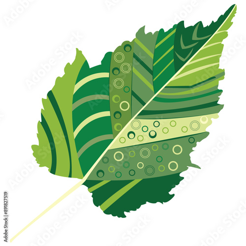 Creative birch tree leaf
