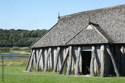 Viking house in Fyrkat, Hobro, Denmark