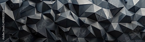 Abstract Black Geometric Wall Pattern