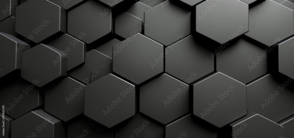 Abstract Black Hexagon Pattern Background Abstract Black Hexagon Pattern Background