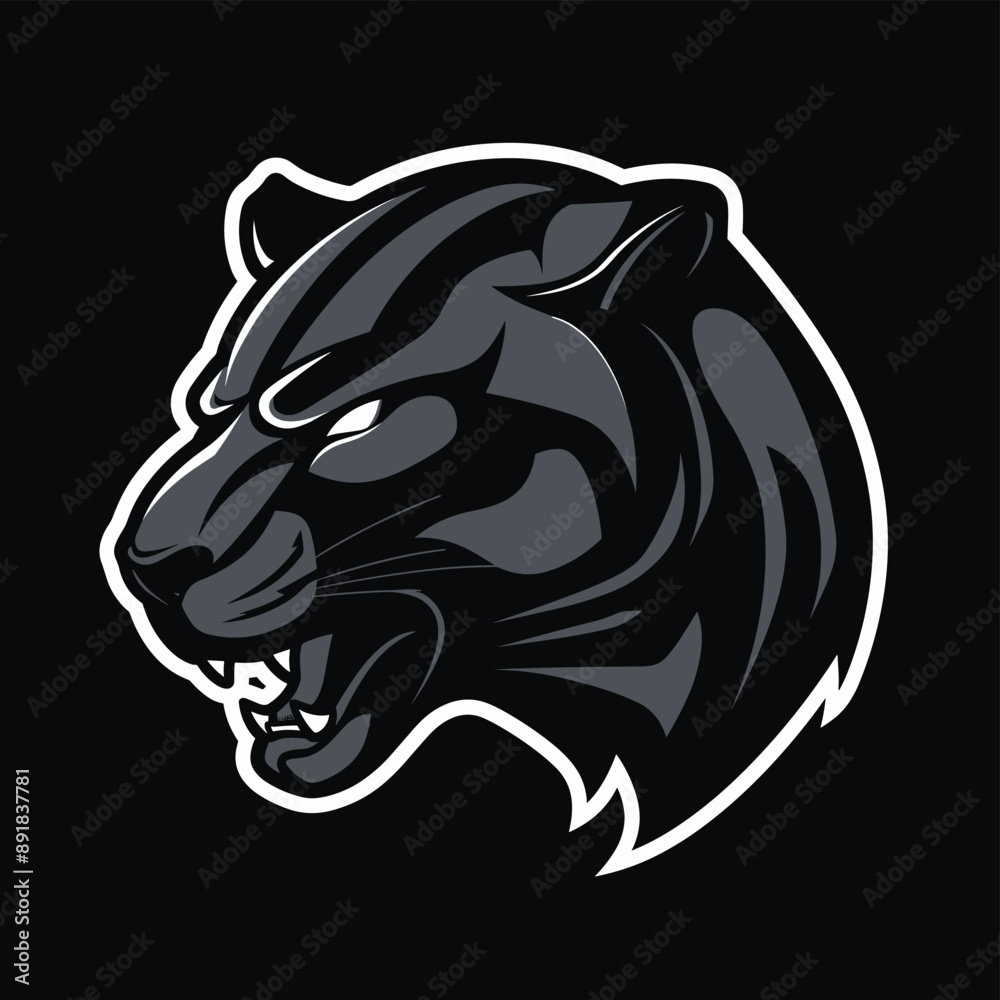 Panther vector mascot logo design with modern illustration concept style for badge, emblem and tshirt printing. Panther illustration for sport and esport team. Panther sticker Panther vector mascot logo design with modern illustration concept style for badge, emblem and tshirt printing. Panther illustration for sport and esport team. Panther sticker
