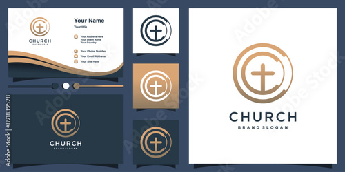 Church design element idea with creative unique concept high resolution vector