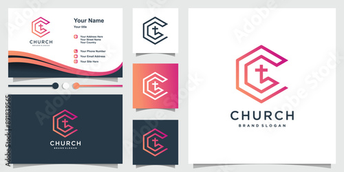 Church design element idea with creative unique concept high resolution vector
