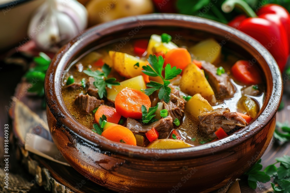 Savory crockpot beef stew with carrots, potatoes, onions, bell peppers in a tasty broth. Idea cozy meal, hearty recipe, crockpot dishes, european flavors, stew ideas Savory crockpot beef stew with carrots, potatoes, onions, bell peppers in a tasty broth. Idea cozy meal, hearty recipe, crockpot dishes, european flavors, stew ideas