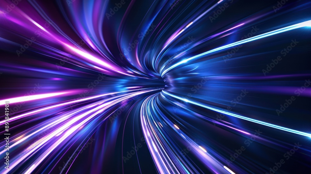 Abstract Tunnel of Light and Color Abstract Tunnel of Light and Color