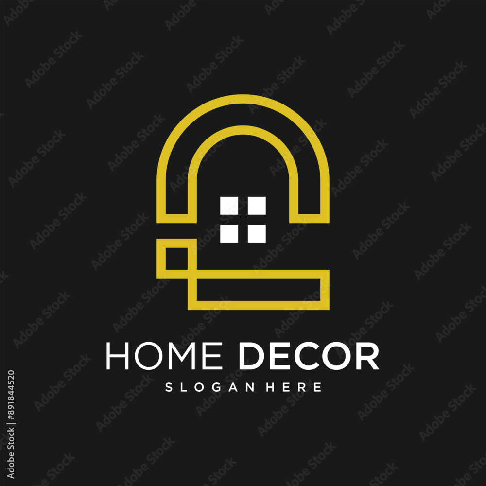Home decor with window design element idea with creative unique concept high resolution vector Home decor with window design element idea with creative unique concept high resolution vector