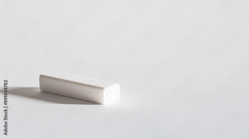 White eraser against white backdrop White eraser against white backdrop