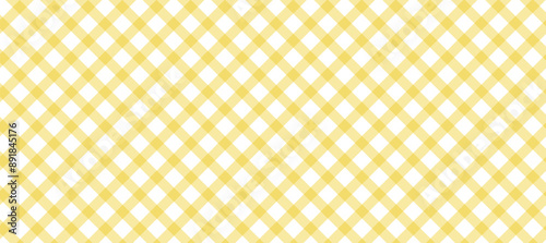 Diagonal yellow plaid in the white background