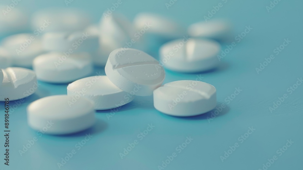 Lorazepam medication pills with empty space for medical ideas Lorazepam medication pills with empty space for medical ideas