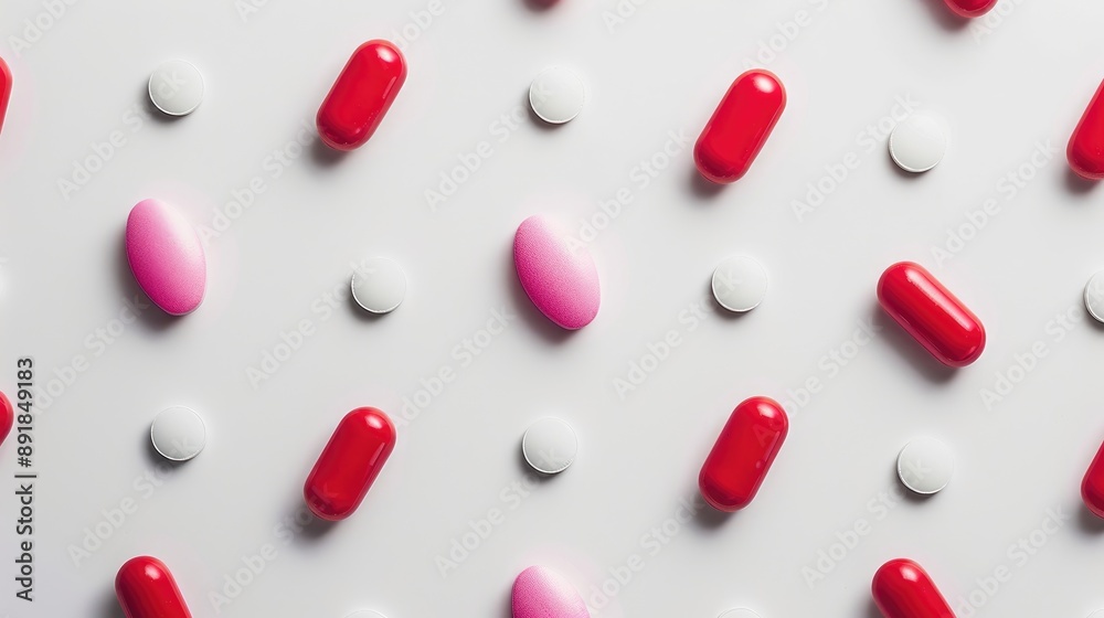Close up of medication on white backdrop