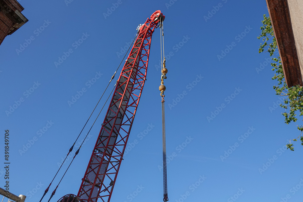 crane for heavy lifting on sky background crane for heavy lifting on sky background