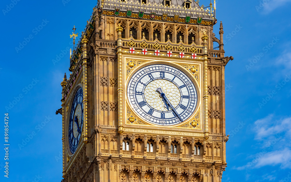 Big Ben clock of Elizabeth tower, London, UK Big Ben clock of Elizabeth tower, London, UK