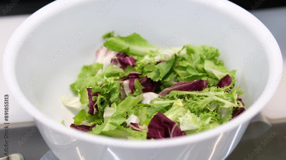 wash lettuce leaves Washing green leafs on kitchen sink, close-up hand preparing salad food for lunch wash lettuce leaves Washing green leafs on kitchen sink, close-up hand preparing salad food for lunch