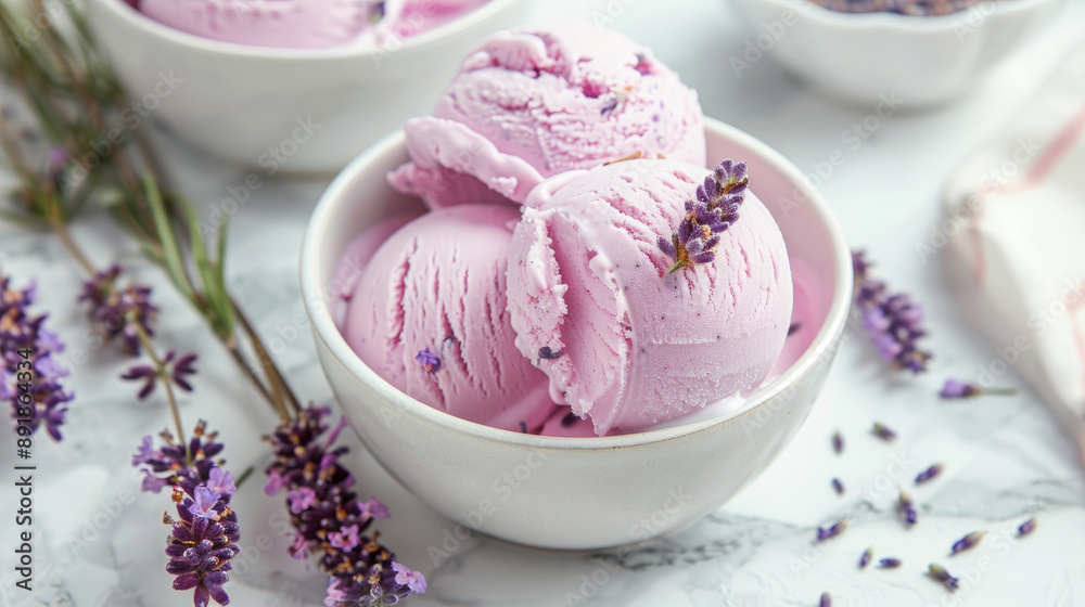 Indulge in a creamy lavender delight! Our pink ice cream is adorned with fragrant lavender flowers, creating a refreshing and visually stunning dessert. Indulge in a creamy lavender delight! Our pink ice cream is adorned with fragrant lavender flowers, creating a refreshing and visually stunning dessert.