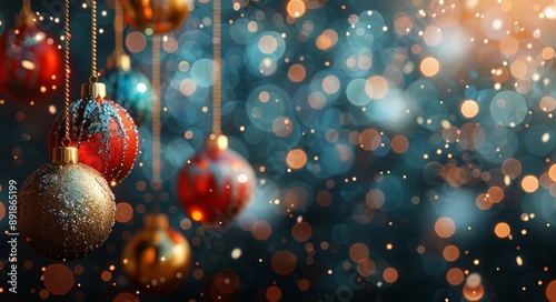 Red Christmas Ornaments Hanging
