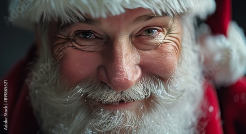 Santa Claus Close-Up With Snow