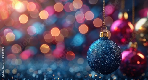 Red Christmas Ornaments Hanging