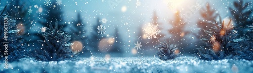 Snowy Forest Scene