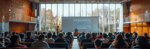 Students Listening to Presentation in Classroom