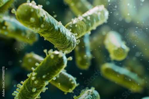 lactobacillus closeup, Generative AI