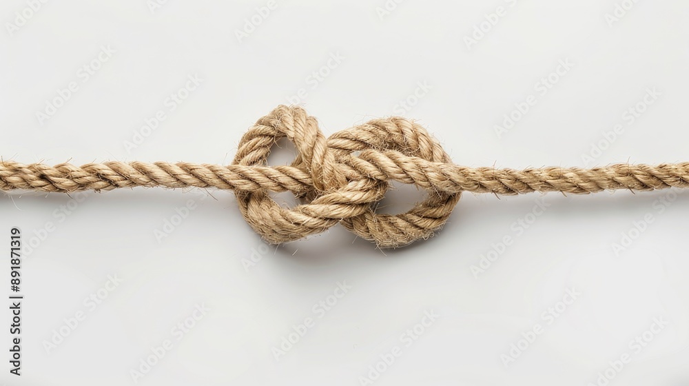 Rope knot on white background Rope knot on white background